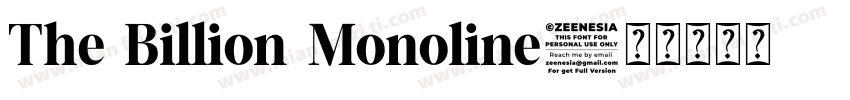 The Billion Monoline字体转换